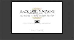 Desktop Screenshot of blacklabelmag.com
